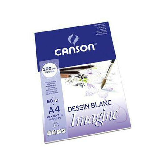 Drawing pad Canson Imagine 200 g 50 Levyt 5 osaa (210 x 297 mm)