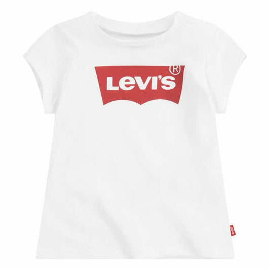 Lasten Lyhythihainen paita Levi's Batwing Logo Valkoinen