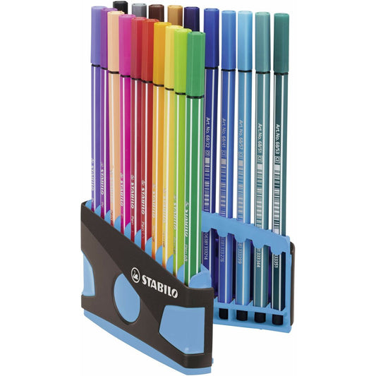 Tussisetti Stabilo Pen 68 Color Parade Tapaus