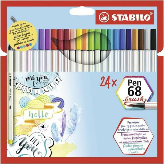 Tussisetti Stabilo Pen 68 brush Tapaus