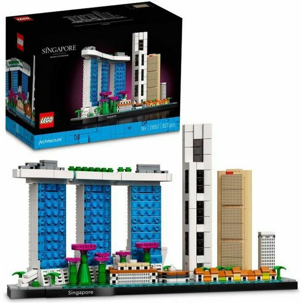 Playset Lego 21057 Architecture - Singapur 827 Kappaletta
