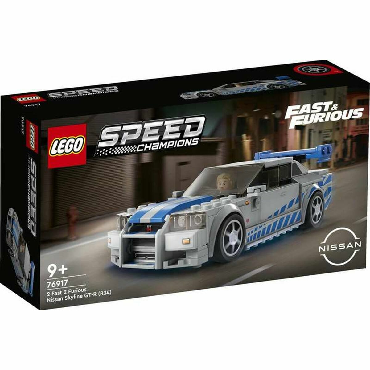 Playset Lego Fast and Furious: 76917 Nissan Skyline GT-R (R34) 319 Kappaletta