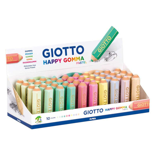 Pyyhekumi Giotto Happy Gomma Monivärinen Kakku (40 osaa)
