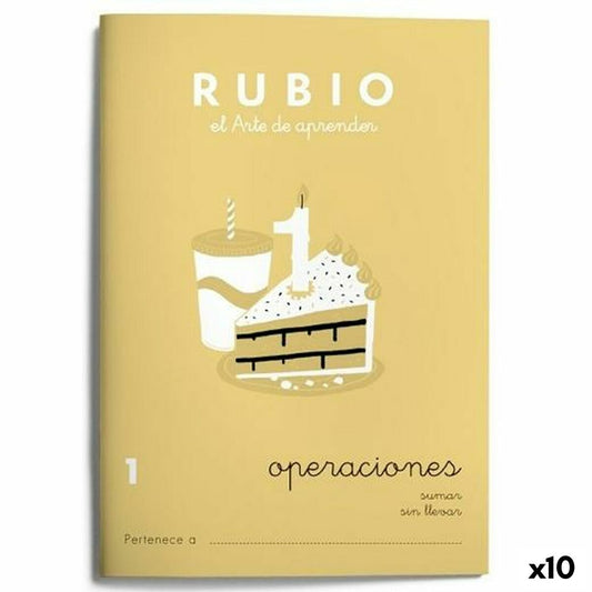 Matematiikan harjoituskirja Rubio Nº1 A5 Espanja 20 Levyt (10 osaa)