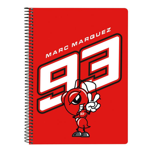 Rengasselkäinen kirja Marc Marquez Punainen Musta A5