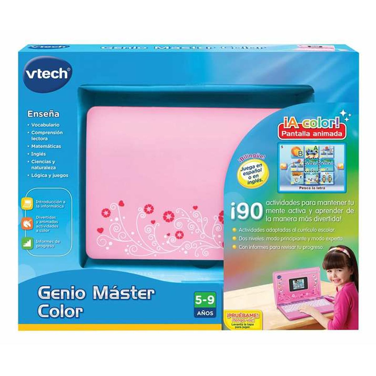 Toy computer Vtech Genio Master Color ES-EN 18 x 27 x 4 cm Pinkki