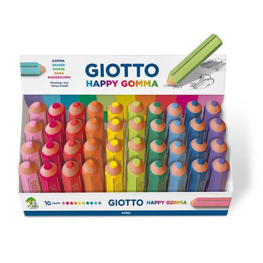 Pyyhekumi Giotto Happy Gomma Monivärinen (40 osaa)