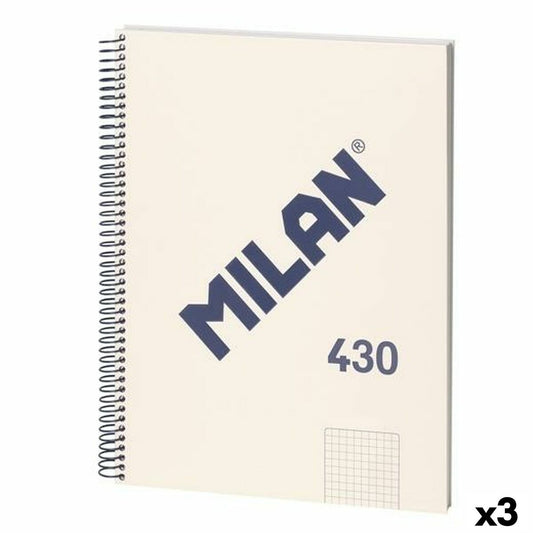 Muistikirja Milan 430 Beige A4 80 Levyt (3 osaa)