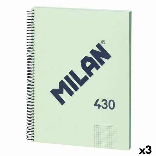 Muistikirja Milan 430 Vihreä A4 80 Levyt (3 osaa)