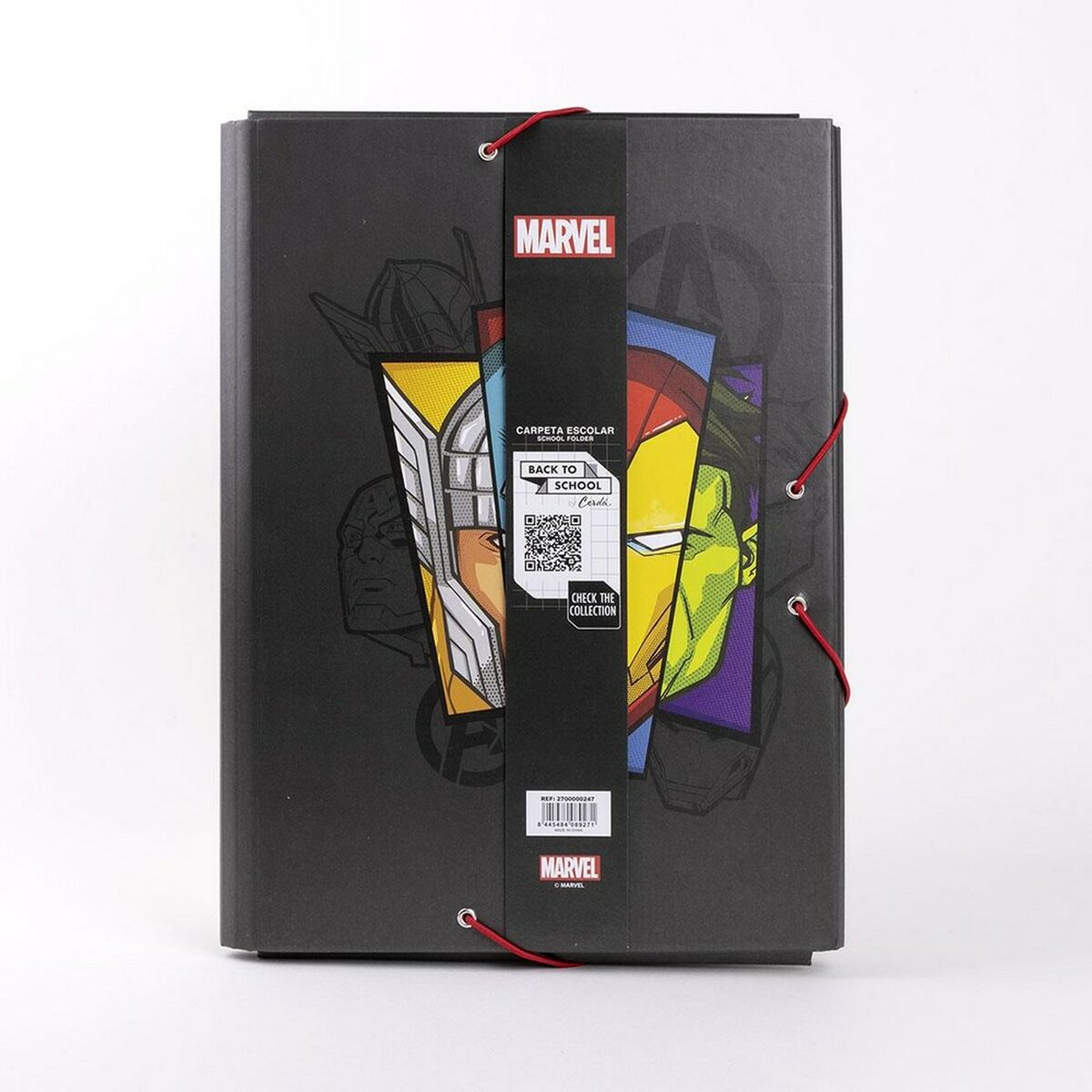 Kansio The Avengers A4 Musta (24 x 34 x 4 cm)