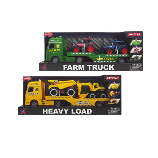 Leikkiajoneuvosarja Farm Truck or Heavy Load 1:12 3 Kappaletta